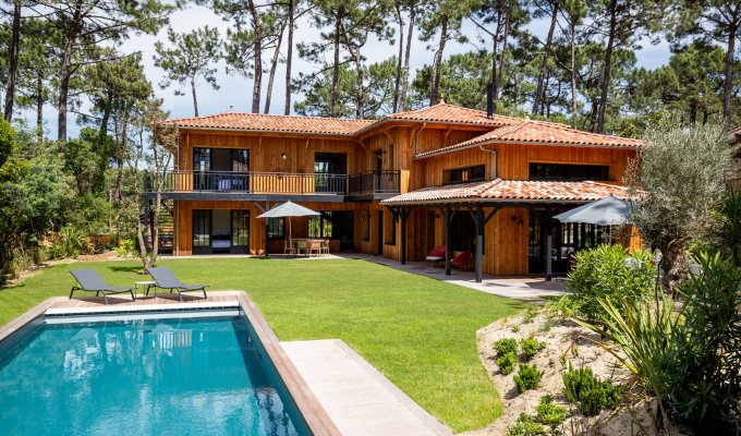 Location villa de luxe Cap Ferret Bassin d'Arcachon 7 chambres avec piscine privée chauffée