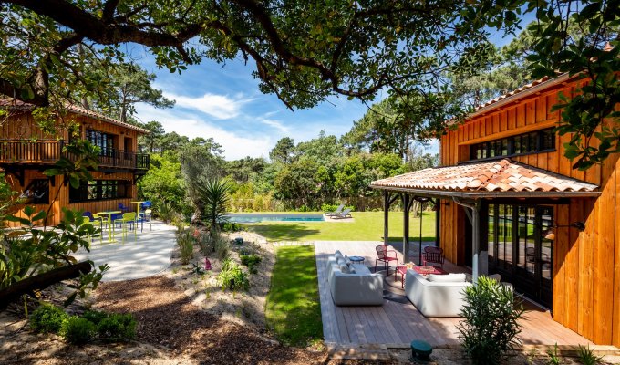 Location villa de luxe Cap Ferret Bassin d'Arcachon 7 chambres avec piscine privée chauffée