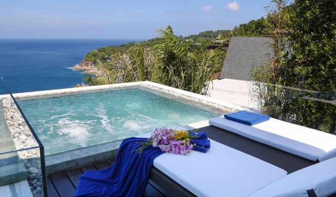 Location Villa Luxe Phuket Kamala Beach avec personnel et chef vue mer SHA+