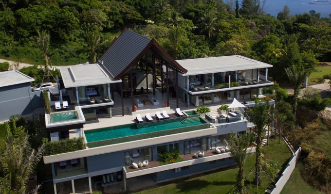 Location Villa Luxe Phuket Kamala Beach avec personnel et chef vue mer SHA+