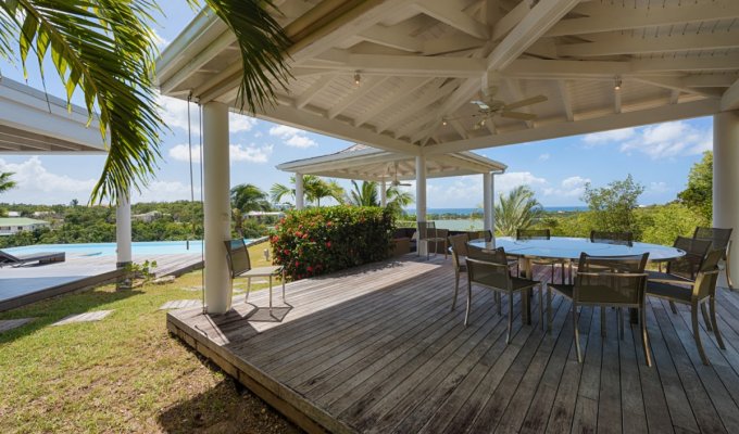 St Martin Location Villa Terres Basses avec piscine privée  proche de la plage de Baie longue