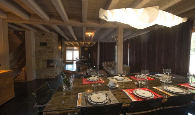 Location Chalet Luxe Vars  proche des pistes avec piscine chauffée