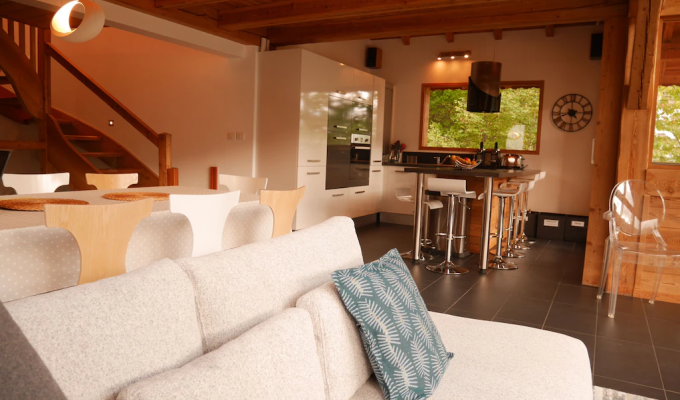 Location Chalet Luxe Serre Chevalier proche des pistes sauna et services de conciergerie