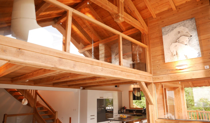 Location Chalet Luxe Serre Chevalier proche des pistes sauna et services de conciergerie