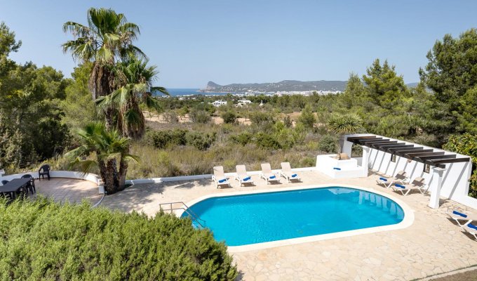 Location villa de luxe Ibiza avec piscine privée et vue mer et montagne 4 chambres Sant Agustí D´ Es Vedrà