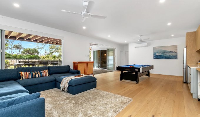 Location villa Byron Bay New Brighton 6 chambres sur la plage avec piscine privée et barbecue