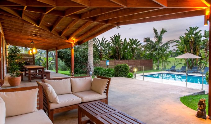 Location villa Byron Bay Myocum 5 chambres avec piscine privée et barbecue, vue sur les collines 