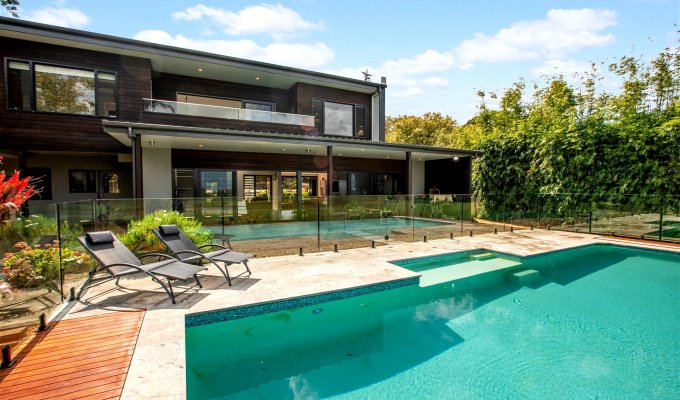 Location villa Byron Bay Newrybar 4 chambres avec piscine privée et superbe vue