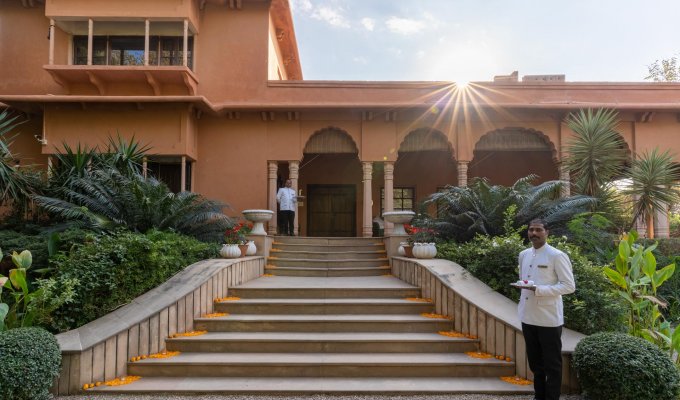 Location villa de luxe Jaipur Rajasthan style résidence royale avec piscine privée, personnel, ménage et petit-déjeuner 