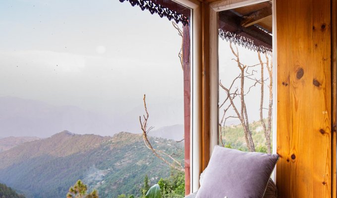 Location maison de vacances Himalayas à Kanatal avec vue, ménage et petit-déjeuner 