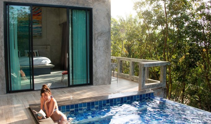 Thailande Location Vacances Villa à  Koh Lanta avec piscine privée au bord de la mer