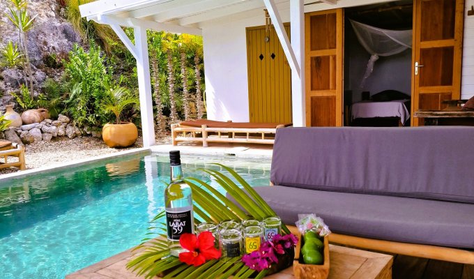 Location villa Guadeloupe Marie Galante avec piscine privée vue sur mer