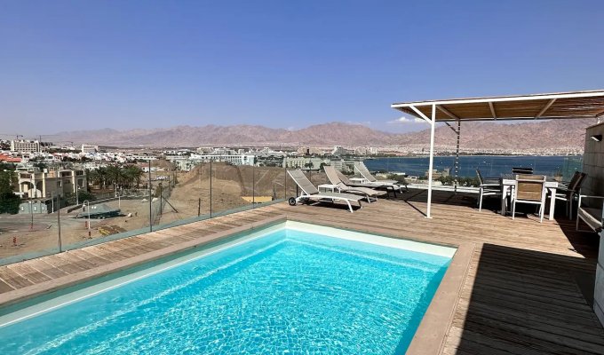 Location Villa Israel Eilat piscine privée et vue sur la mer 