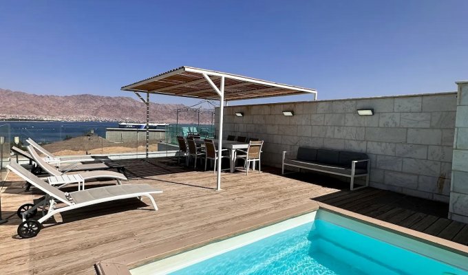 Location Villa Israel Eilat piscine privée et vue sur la mer 