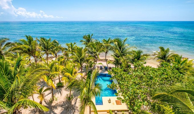 Riviera Maya Location Villa Akumal sur la plage avec piscine privée Chef & Kayaks