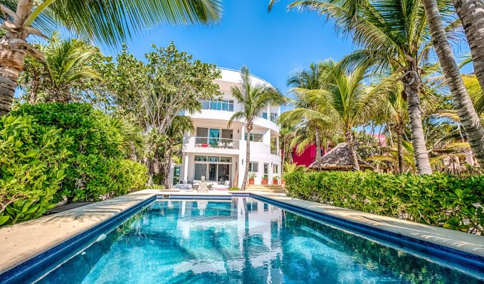 Riviera Maya Location Villa Akumal sur la plage avec piscine privée Chef & Kayaks