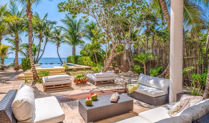 Riviera Maya Location Villa Akumal sur la plage avec piscine privée Chef & Kayaks