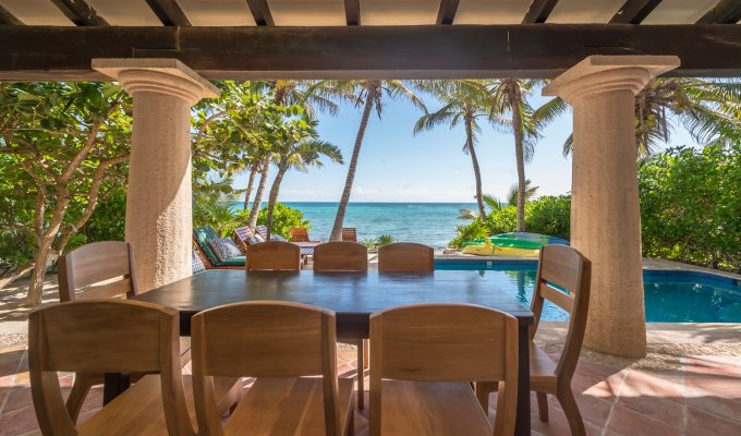 Riviera Maya Location Villa Akumal sur la plage avec piscine privée Chef & Kayaks