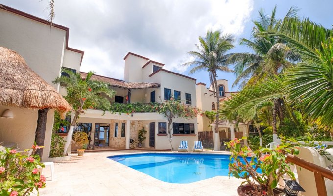 Riviera Maya Location Villa Akumal sur la plage avec piscine privée Chef & Kayaks