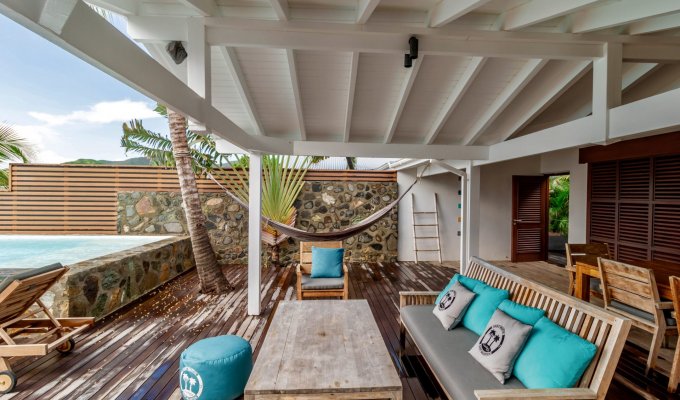 Location Villa Baie Orientale Saint-Martin avec Piscine vue mer