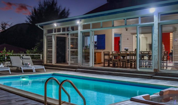 St Martin Location Villa Baie Orientale Mont Vernon Piscine privée vue mer