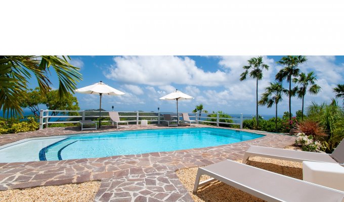 Location Vacances St Barthélémy - Villa à St Barth avec piscine privée - Vue sur Baie du Gouverneur - Caraibes - Antilles Françaises