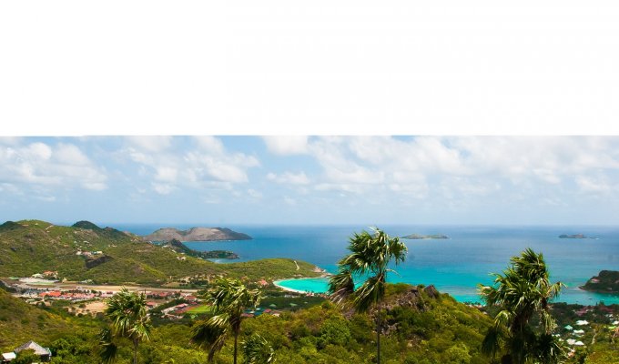 Location Vacances St Barthélémy - Villa à St Barth avec piscine privée - Vue sur Baie du Gouverneur - Caraibes - Antilles Françaises