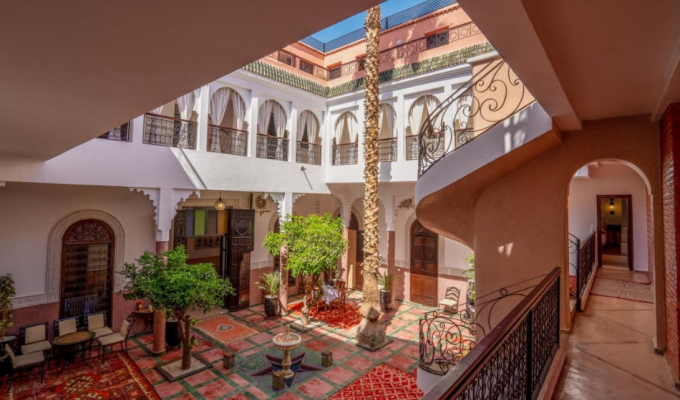 Location d'un Riad de Luxe, se prête idéalement à une privatisation pour évènements (mariage, anniversaire...) et séminaires.