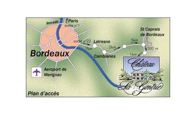 Plan d'accés - Chez les Grands Mères - Chateau La Gontrie 