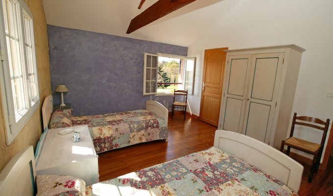 chambre 2 lits simples - Chez les Grands Meres - Chateau La Gontrie