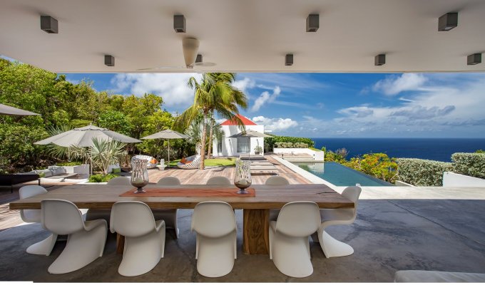 LOCATION SAINT BARTHELEMY - Villa de Luxe Vue Mer sur les hauteurs de Gouverneur avec piscine privée - St Barth - Caraibes -  Antilles Françaises