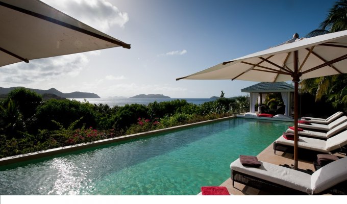 Location Vacances St Barthélémy - Villa de Luxe à St Barth avec piscine privée et vue mer - Lorient - Caraibes - Antilles Françaises 