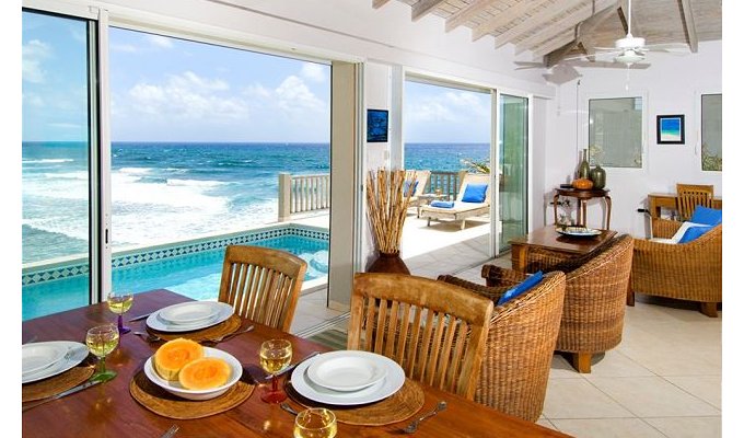 Location Villa St. Maarten face à la mer avec piscine privée - Dawn Beach Antilles Neerlandaises