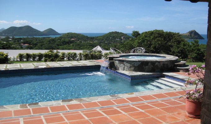Location villa à sainte Lucie avec piscine et vue mer - Cap Estate -
