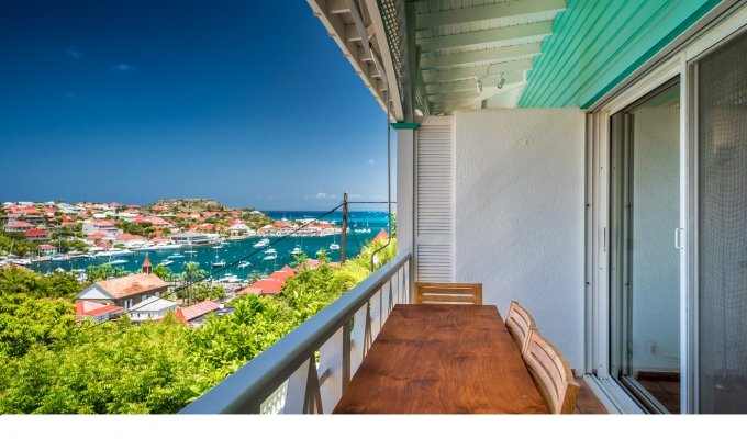 LOCATION SAINT BARTHELEMY - Appartement en Résidence dominant le port de Gustavia - St Barth - Caraibes -  Antilles Françaises