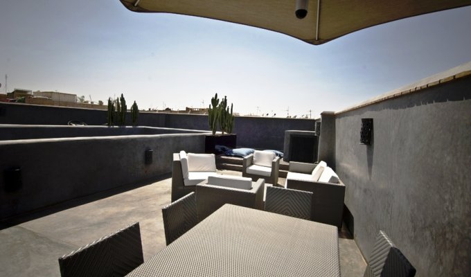 Terrasse riad de charme à Marrakech