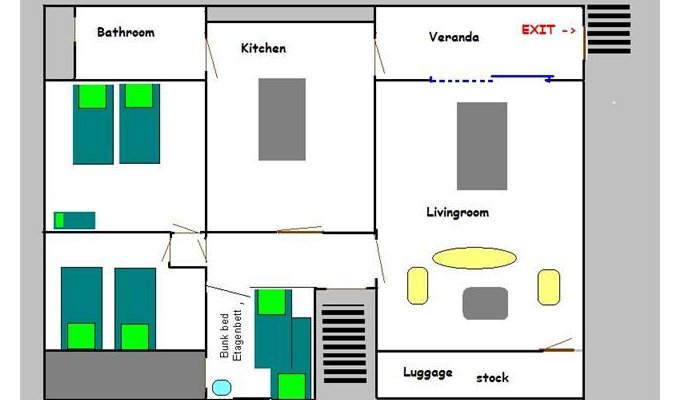 Le plan de l'appartement 100 m²