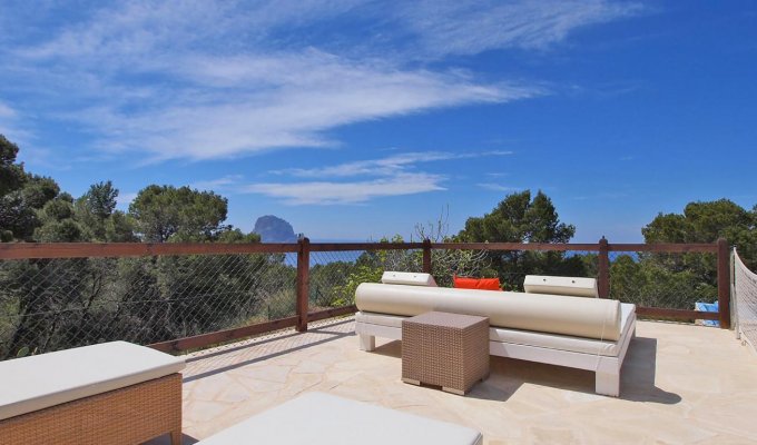 Location Villa Ibiza Cala d'Hort Piscine Privée sécurisée vue Mer Plage 3 km