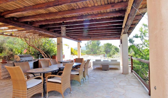 Location Villa Ibiza Cala d'Hort Piscine Privée sécurisée vue Mer Plage 3 km