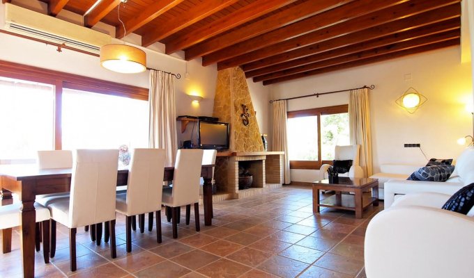 Location Villa Ibiza Cala d'Hort Piscine Privée sécurisée vue Mer Plage 3 km