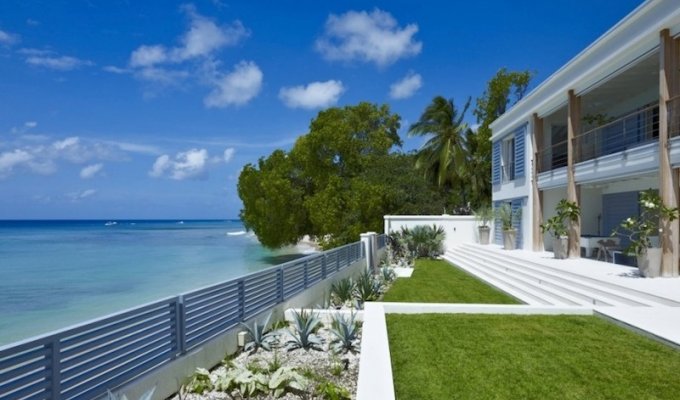 Location ile de la Barbade villa de luxe en front de mer piscine privée