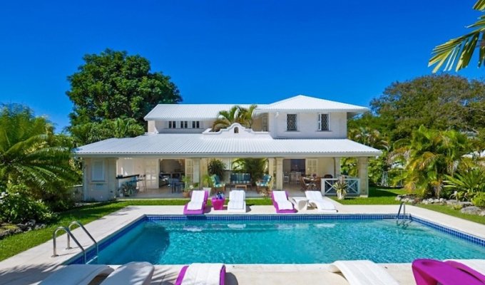 Location villa de luxe ile de la Barbade piscine privée proche de la mer quartier calme Gibbs Bay St Peter