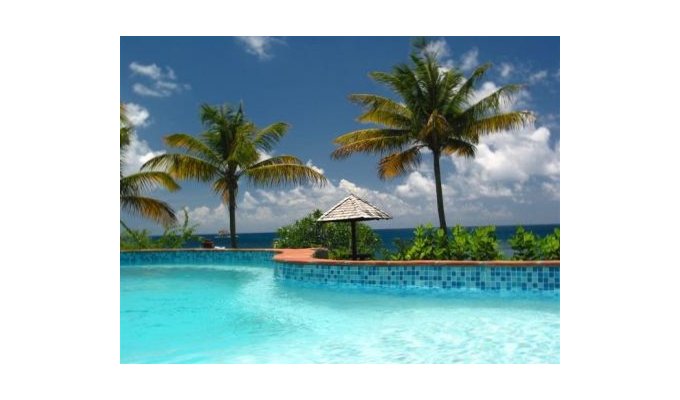 Location villa Sainte Lucie avec piscine privée et vue mer - Cap Estate - Antilles -