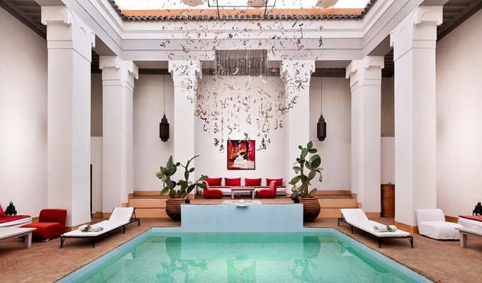 Piscine riad de luxe à Marrakech 