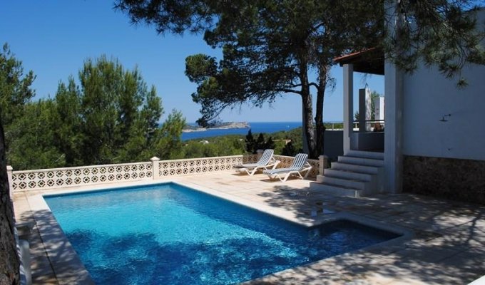 Location Villa Ibiza Piscine Privée Bord de Mer Cala Conta Iles Baléares Espagne
