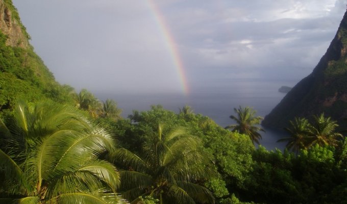 Location villa Sainte Lucie vue mer piscine privée - Soufrière - Antilles -	