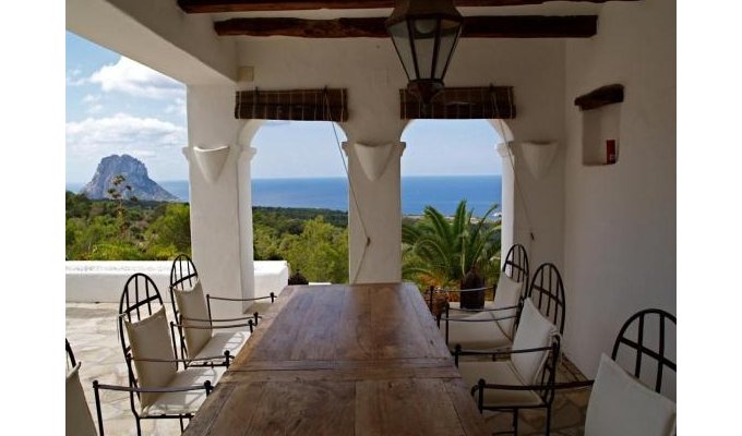 Location Villa Ibiza Piscine Privée Bord de Mer Cala d'Hort Iles Baléares Espagne