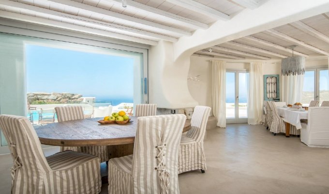 Location villa Mykonos avec piscine privée et vue mer pour 18 pers