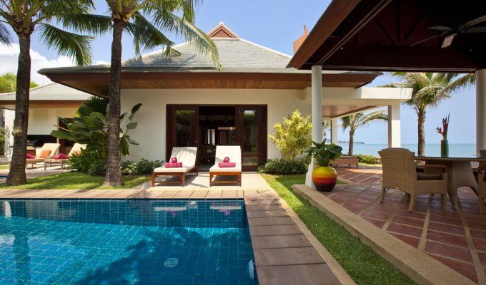 Location villa Koh Samui sur la plage à Maenam