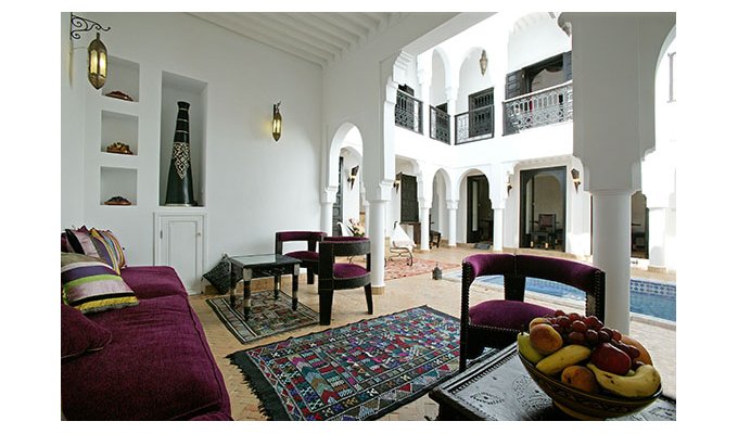 Salon riad de charme à Marrakech